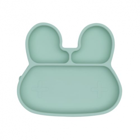 Silicone plate with a suction cup Bunny We Might Be Tiny - Minty Green