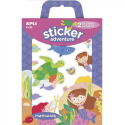 Set of stickers with 2 boards of Apli Kids - Mermaids