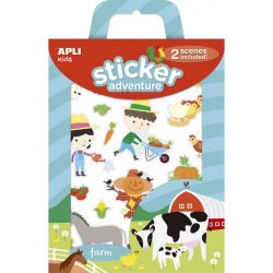 Set of stickers with 2 boards of Apli Kids - Farm