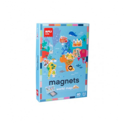 Magnetyczna układanka Apli Kids - Mapa świata