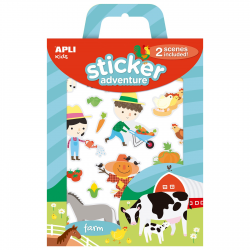 Apli Kids Sticker Set with 2 Boards - Farm